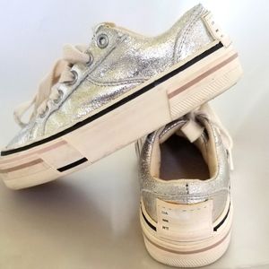 ZARA Toddler silver shoes  size 27, size 9